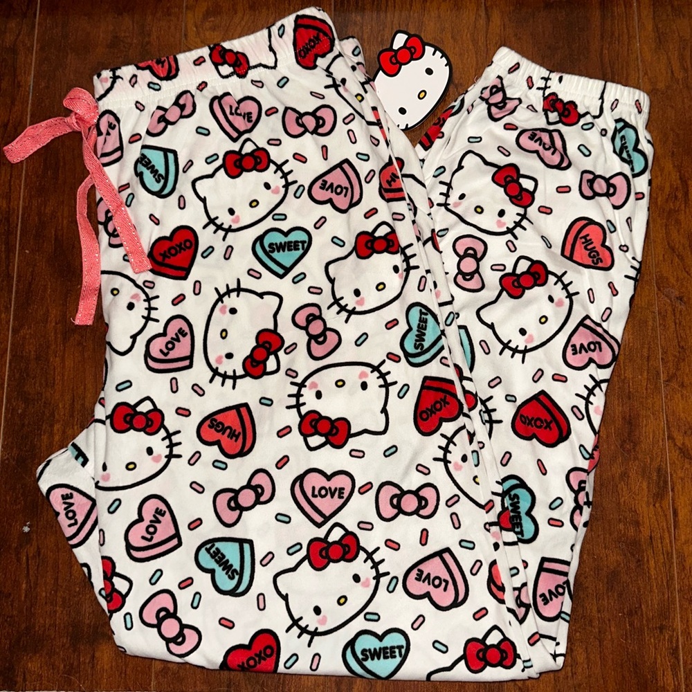 Hello Kitty Valentines Conversation Hearts Pj Pants